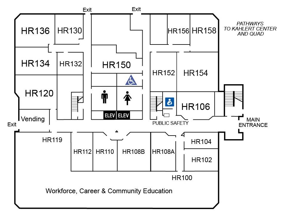 room map of the Hickory Ridge Building