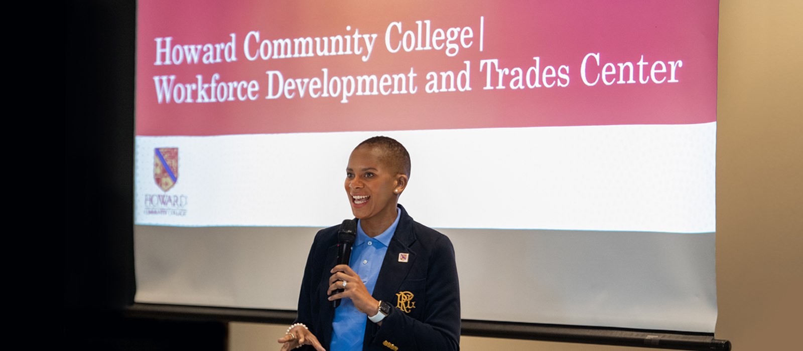 Dr. Daria Willis presenting at the Workforce breakfast