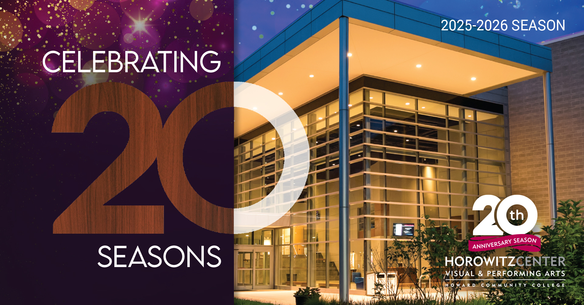 Horowitz Center 20th anniversary — celebrating the 2025–2026 season