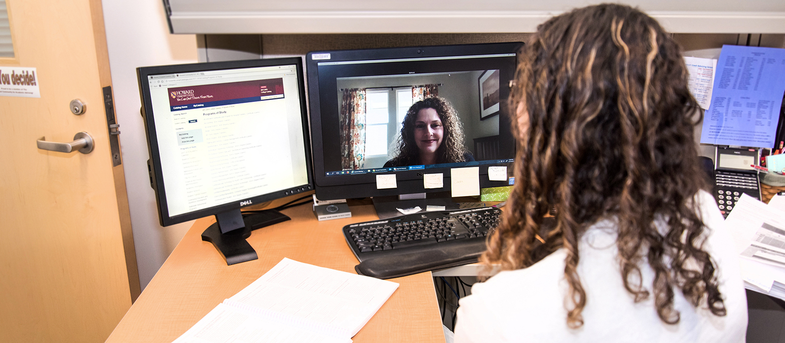 video conference call with adult learner