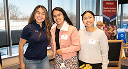 Three scholarship recipients at the Student Donor Luncheon