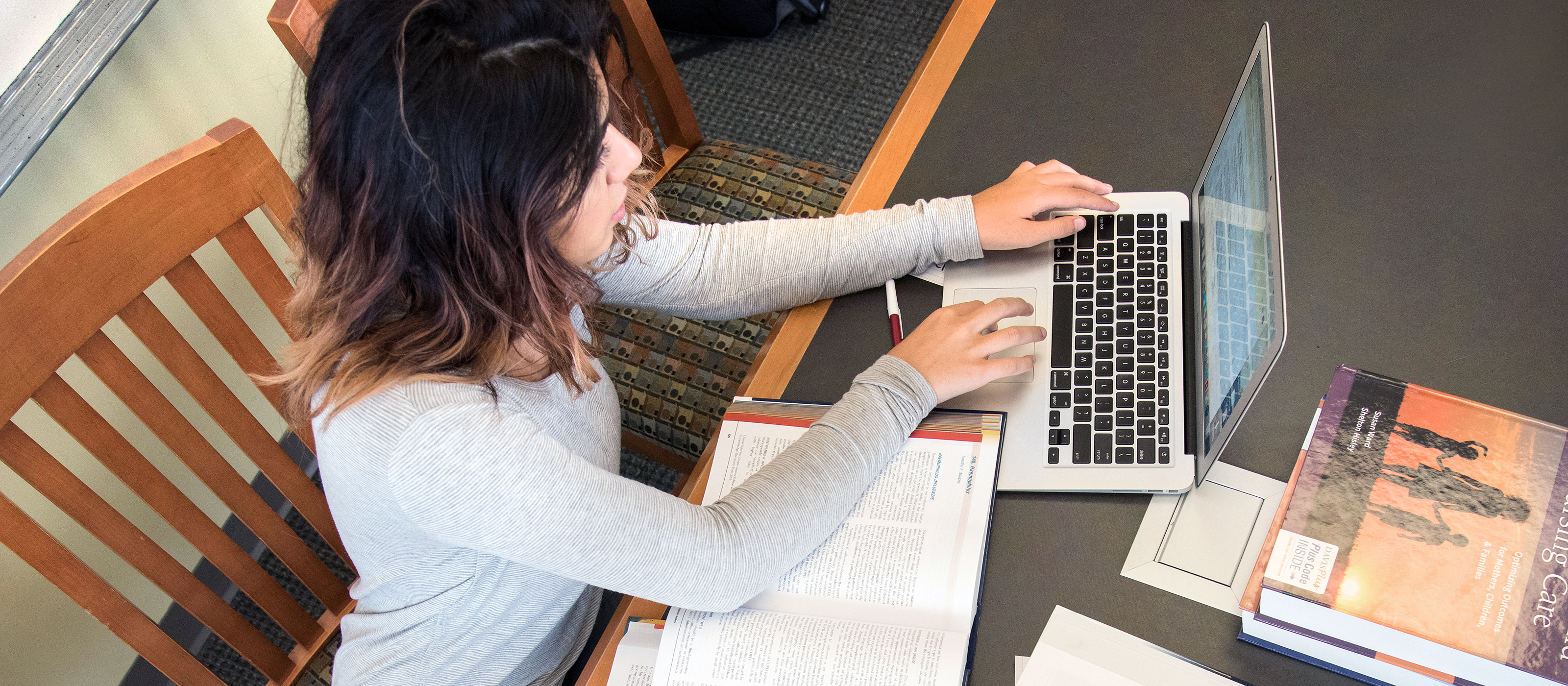 Remote student working