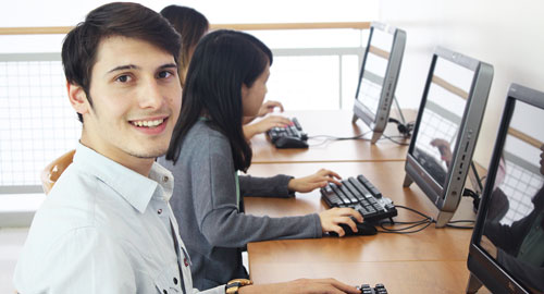 a student applying for english language classes