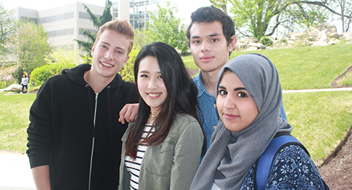 Students on HCC campus