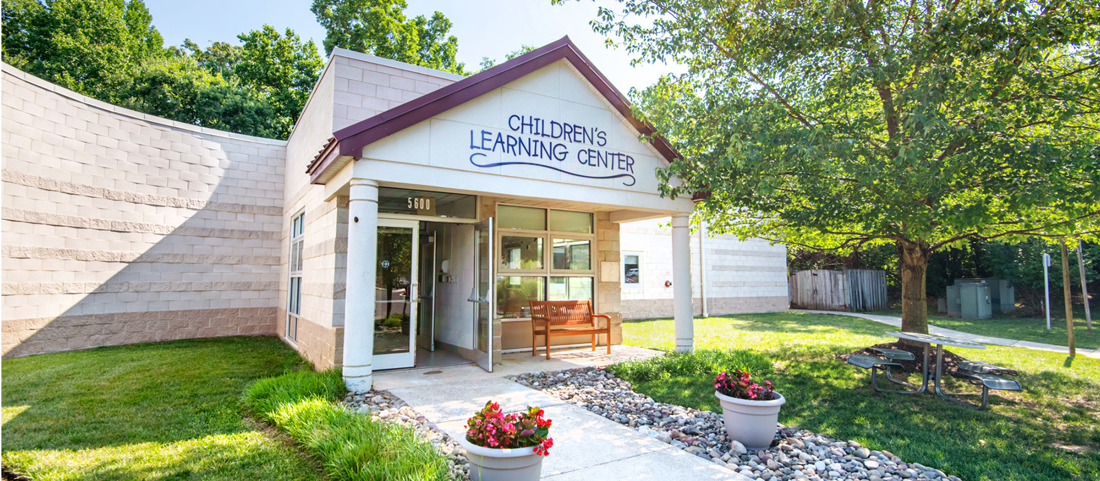 An outside photo of the Children's Learning Center building.